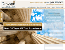 Tablet Screenshot of dawsonlawfirm.com